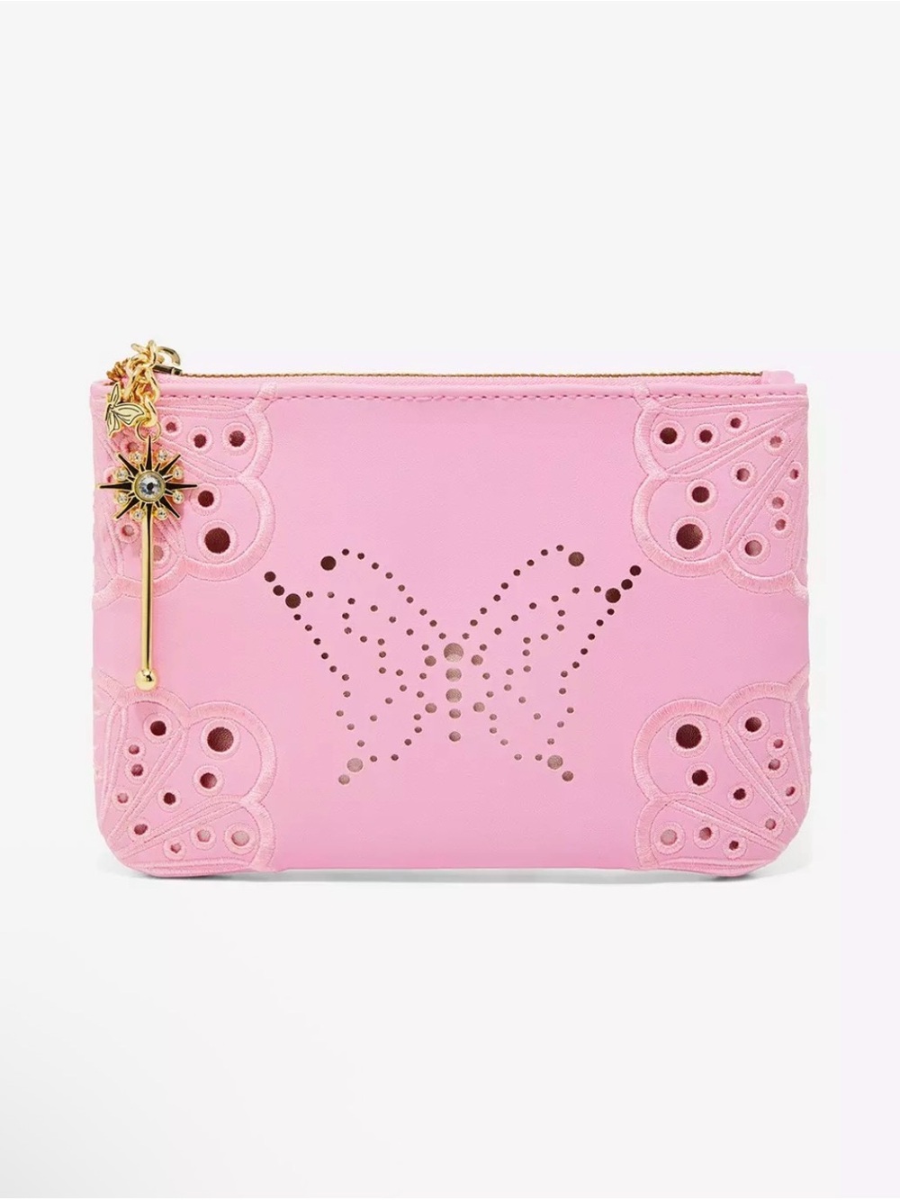 Wicked her universe pink galinda pouch zippered gold details